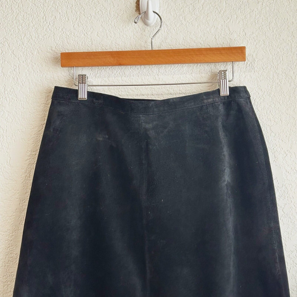 Chicos Womens Suede Maxi Skirt Size 2/Large/12 Embellished Boho Hippie Beaded - Picture 2 of 10